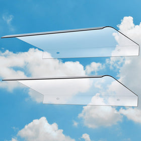Pushglossy invisible window awning pack protects entryways from rain and sun.
