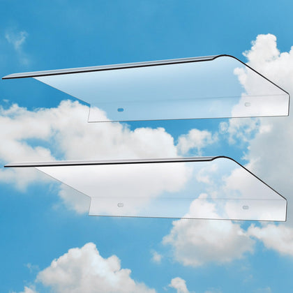 Pushglossy invisible window awning pack protects entryways from rain and sun.