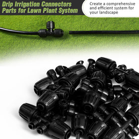 Pushglossy outdoor irrigation fittings withstand UV and weather.