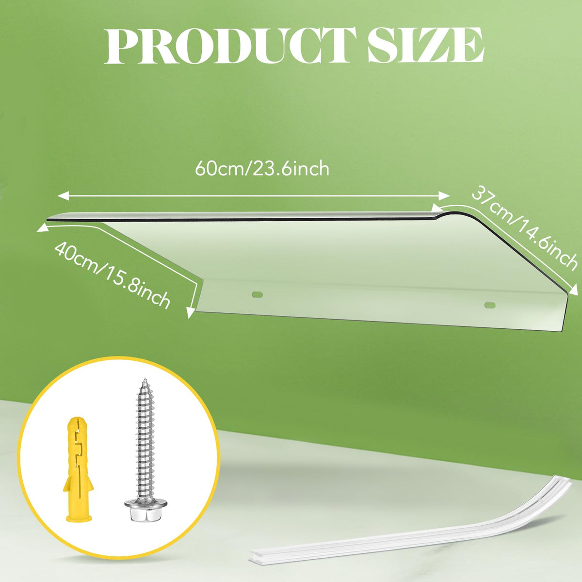 Pushglossy PET front door canopy demonstrates durable weather resistance and clear coverage.