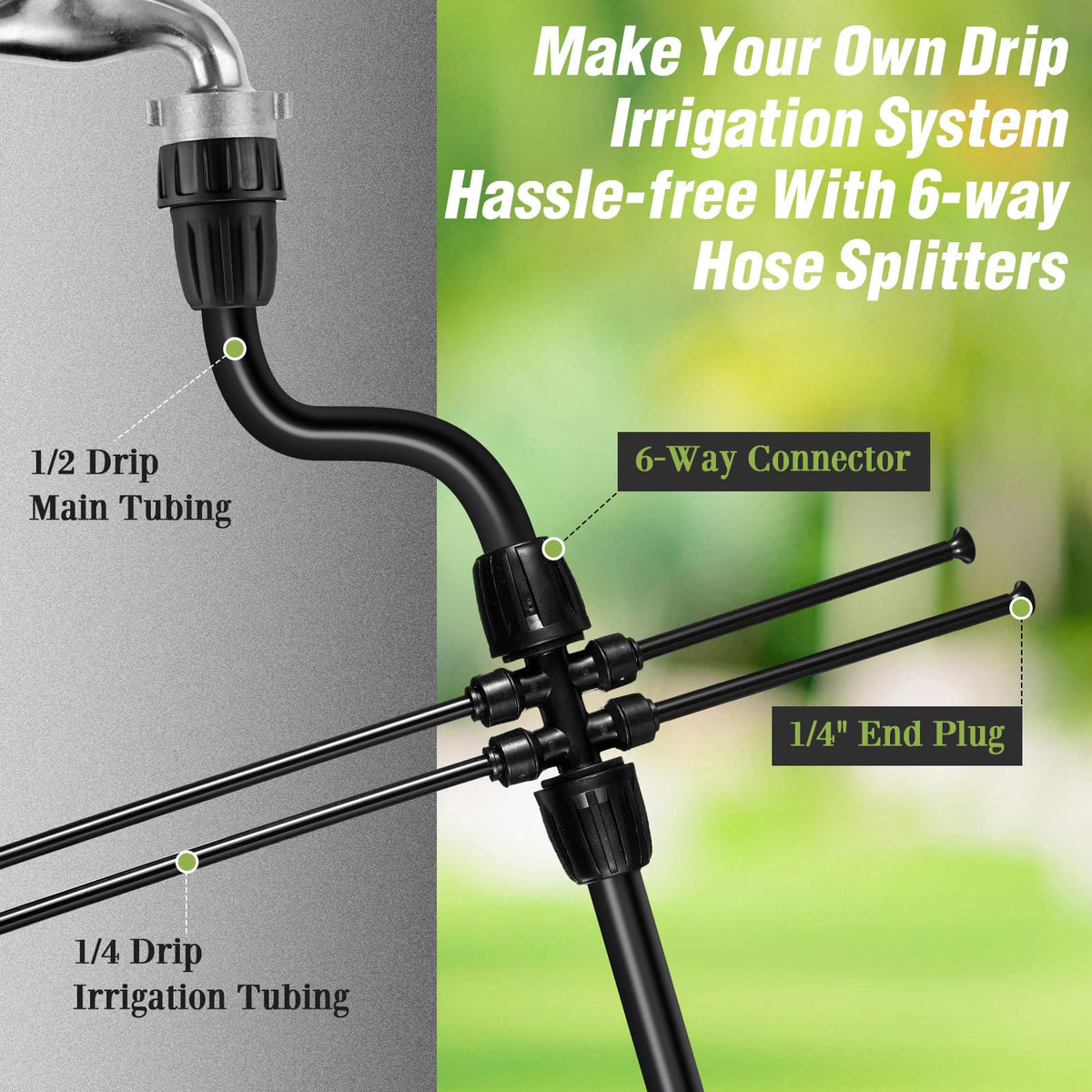 Pushglossy barbed irrigation fittings pack designed for durable outdoor use.