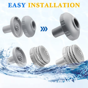 Pushglossy pool inlet nozzle 12364 installed in pool system
