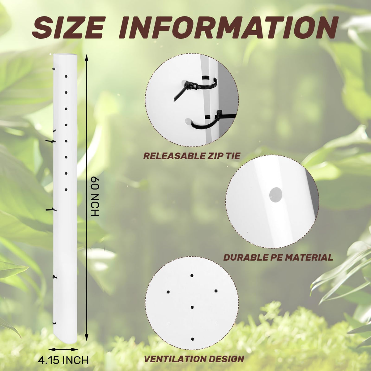 Pushglossy vented design tree tubes promote airflow and prevent overheating