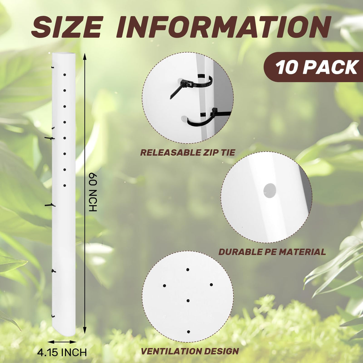 Pushglossy vented seedling protector enables airflow for cooler, more resilient young plants.