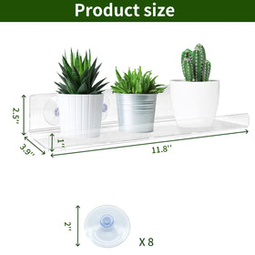 Pusonor clear acrylic lip detail prevents items from falling off the shelf