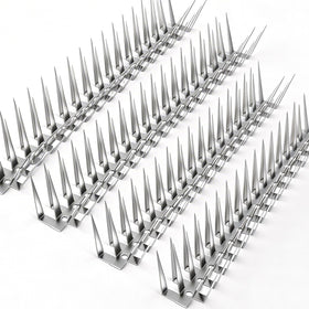 Puthpy Bird Spikes 12-inch strip closeup deterring perching on ledges