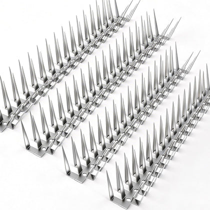 Puthpy Bird Spikes 12-inch strip closeup deterring perching on ledges