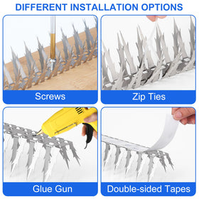 Puthpy Bird Spikes garden application stops droppings on patio