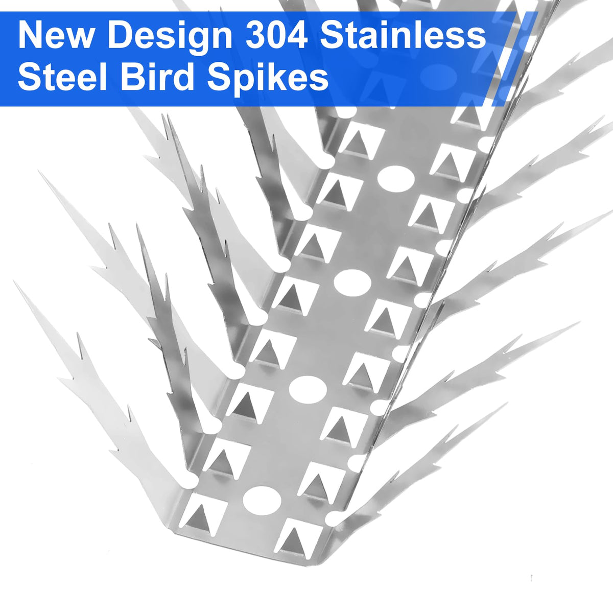 Puthpy Bird Spikes on a roof edge prevent nesting and staining nearby.