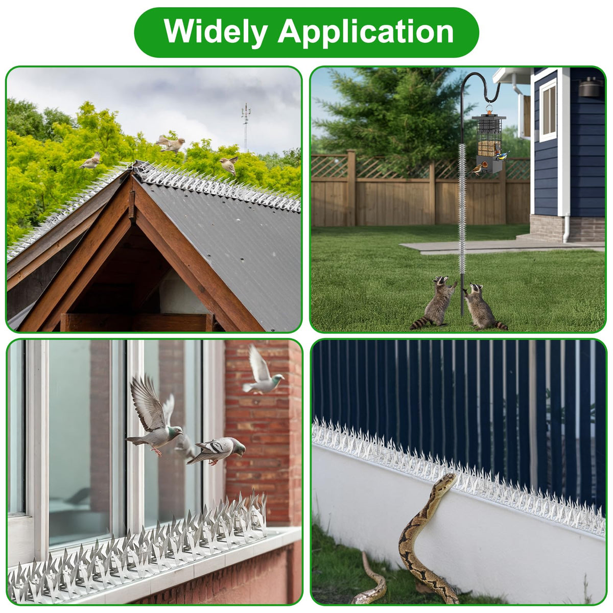 Puthpy Easy-installation spikes fit fences, gates, and gardens.