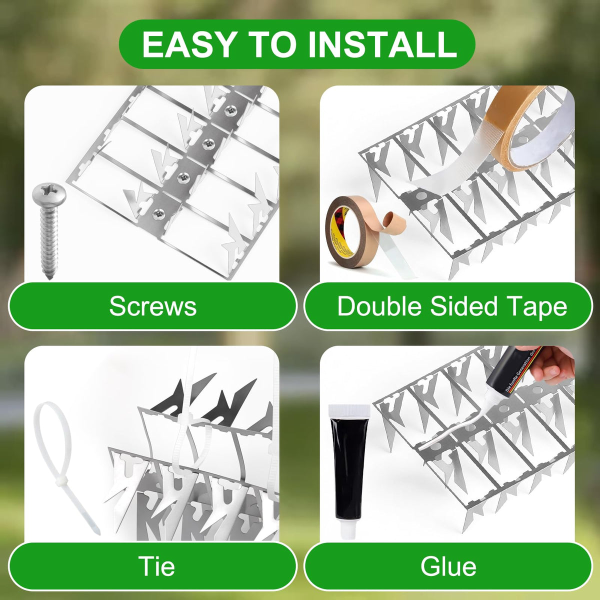 Puthpy Spikes guard windowsills, roofs, and other areas from droppings.