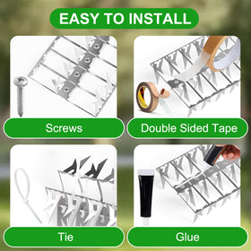 Puthpy Spikes guard windowsills, roofs, and other areas from droppings.