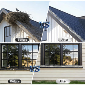 Puthpy window sill spikes installation across curved surface