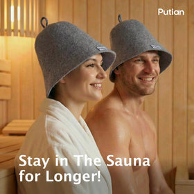 PuTian merino wool sauna hat packaging and gift-ready presentation