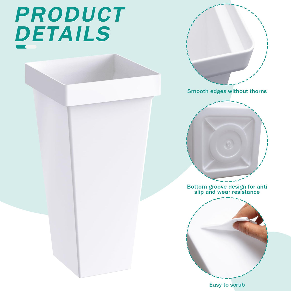 Putros three-tier flower stand with layered design saves space and enhances visibility.