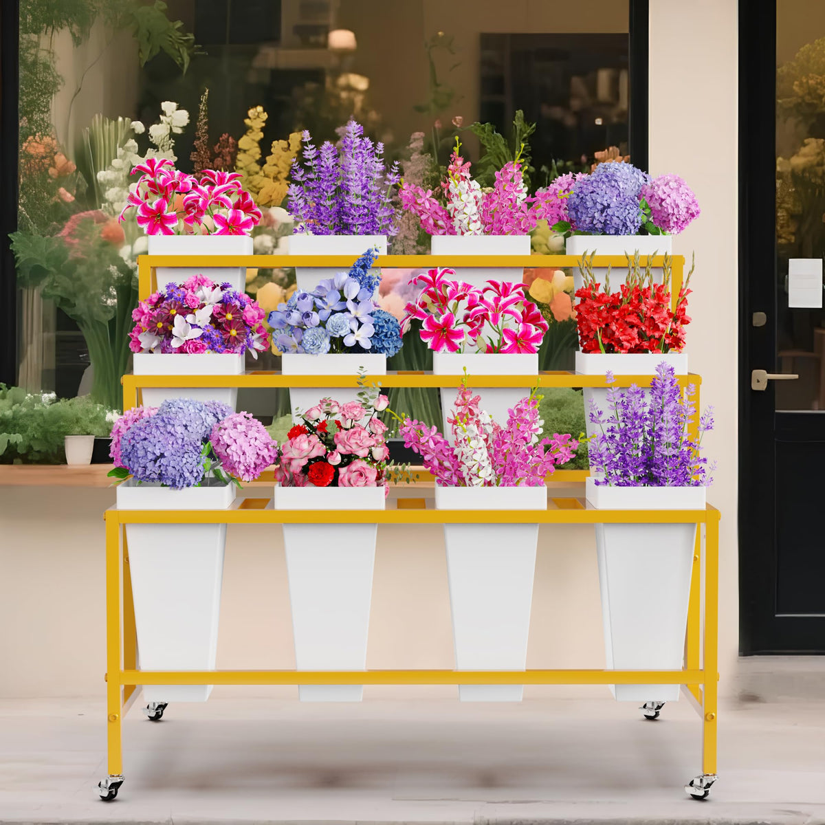 Putros easy-assembly design simplifies setup for busy florists.