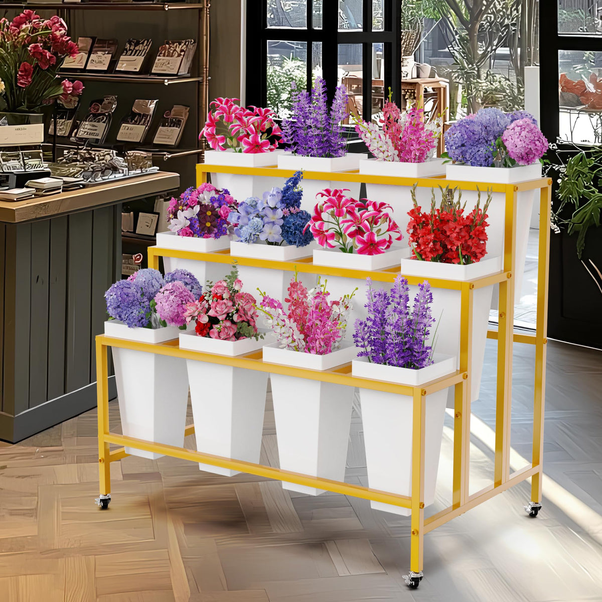 Putros versatile display suitable for indoor and outdoor décor.