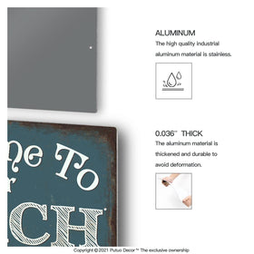 Putuo Decor aluminum porch sign; ideal farmhouse accent for beach house or garden