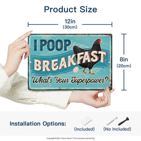 Putuo Decor metal sign with What's Your Superpower for kitchen or cottagecore spaces.