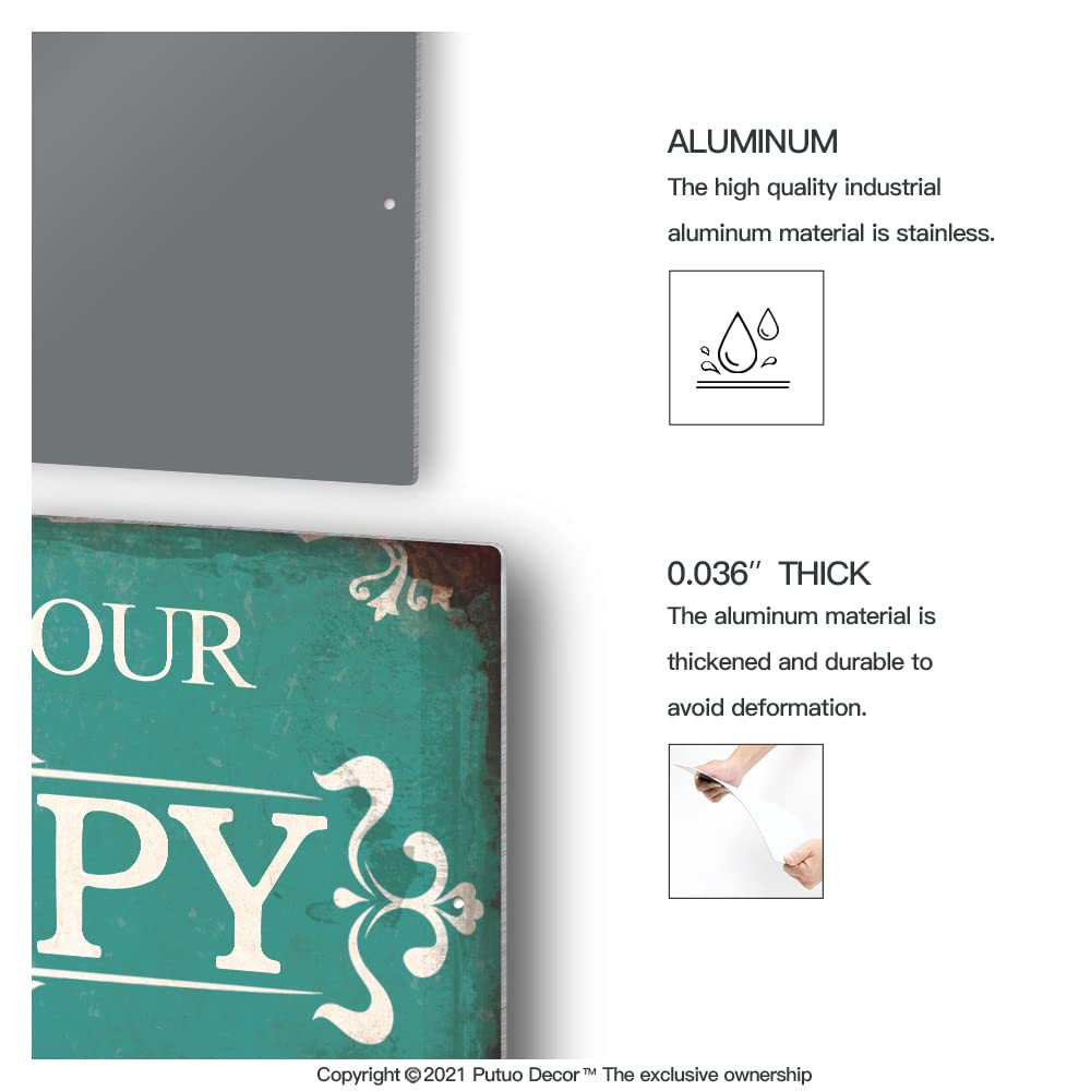 Putuo Decor durable aluminum porch sign suitable for indoor or outdoor use.