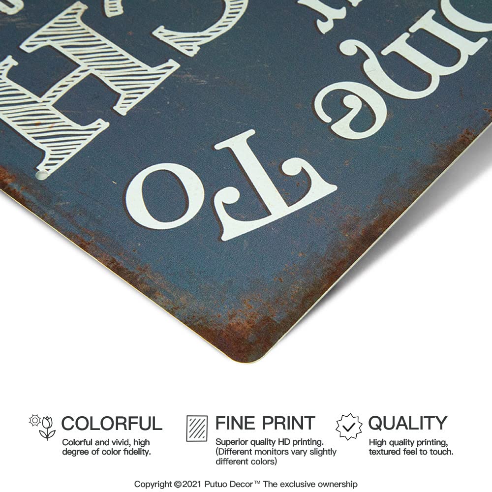 Putuo Decor wall sign welcome; easy mounting for indoor or outdoor display