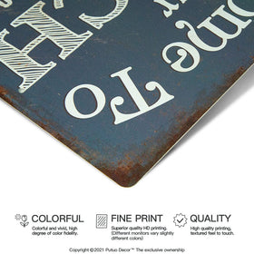 Putuo Decor wall sign welcome; easy mounting for indoor or outdoor display