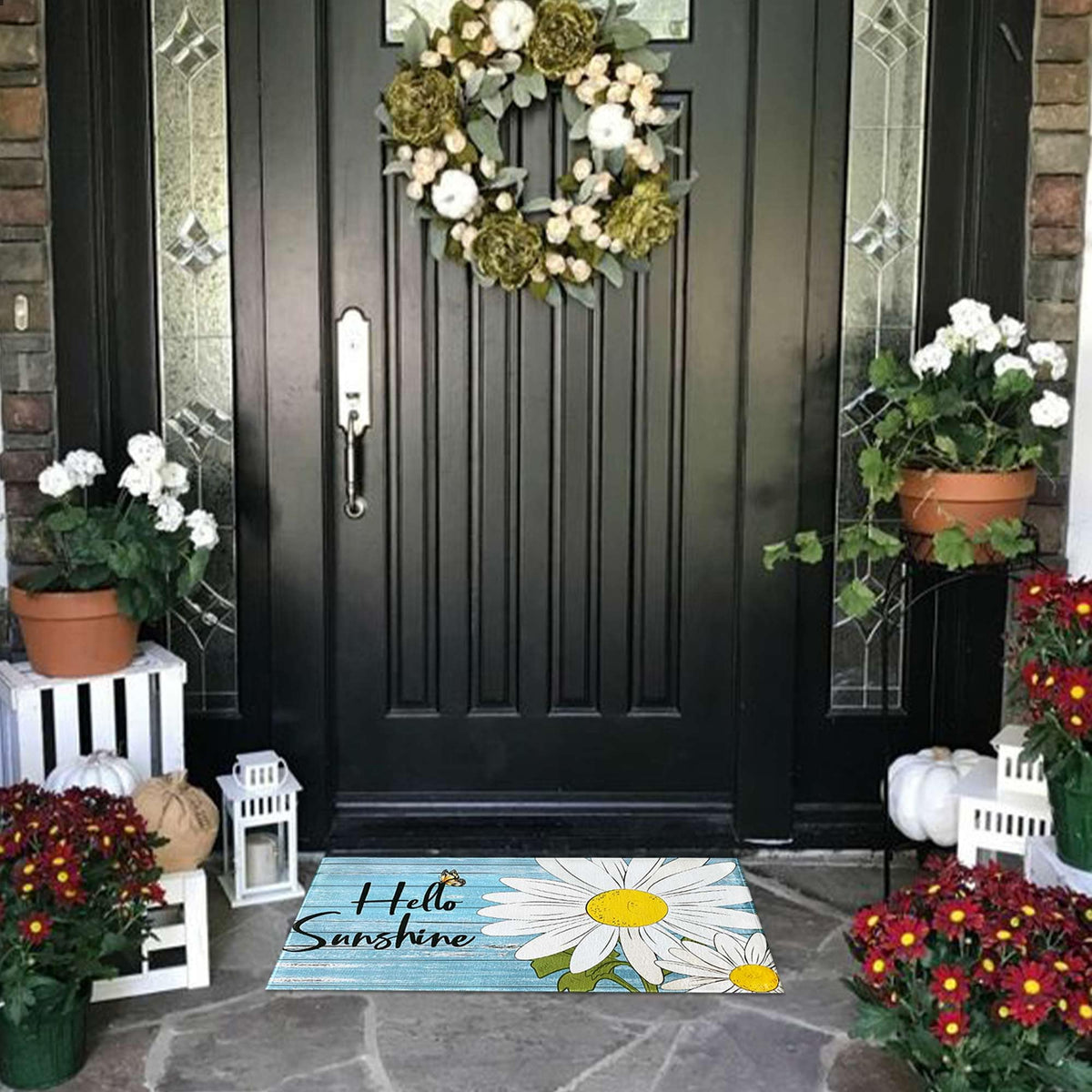 Putware daisy butterflies design brightens interiors while welcoming guests inside.
