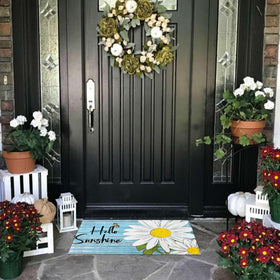 Putware daisy butterflies design brightens interiors while welcoming guests inside.
