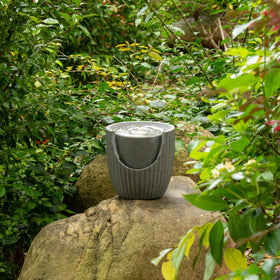 Puulye lightweight fountain ideal for patio, porch, and tabletop display.