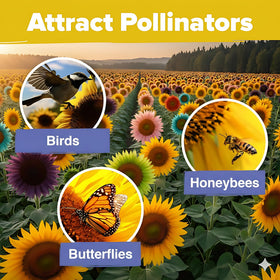 PUVWEZN sunflowers attract bees and butterflies for pollinator-friendly spaces