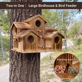 Puyikes castle-shaped bird house adds charming garden decor