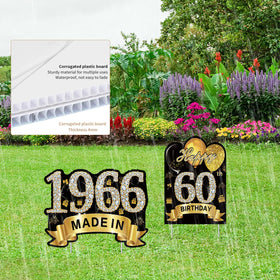 Puyruiv 60th birthday sign kit is ideal for outdoor parties and photo moments.