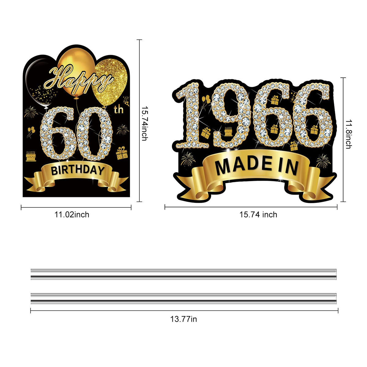 Puyruiv yard sign stakes set ensures quick, secure setup for outdoor celebrations.