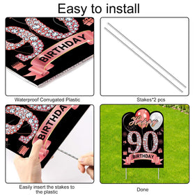 Puyruiv sign set includes 2 stakes for quick, secure installation.