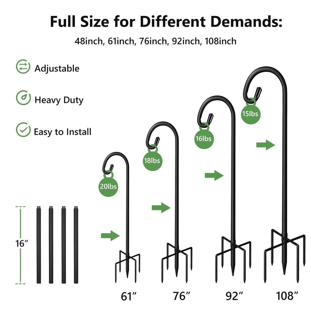 Pvifvi garden decor hook suitable for weddings, camping, or seasonal displays
