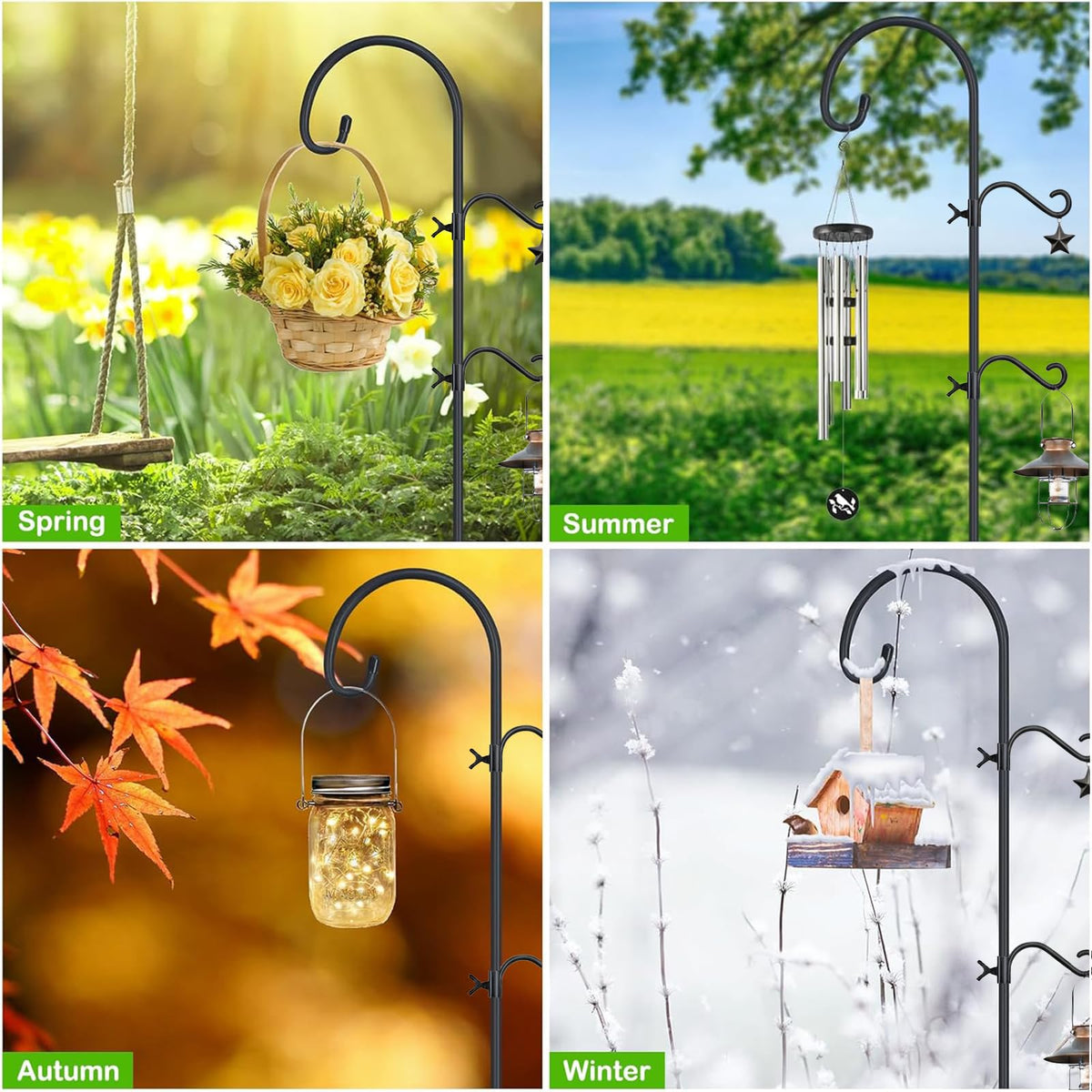 Pvifvi powder-coated finish protects against corrosion during outdoor use.