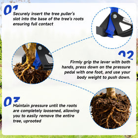 Pvirbravoo Sapling Puller Tool in use demonstrates single-person uprooting and land clearing.
