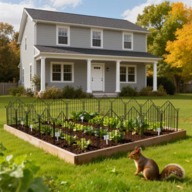 Pvpy Yvrd animal barrier safely secures small pets in the yard.