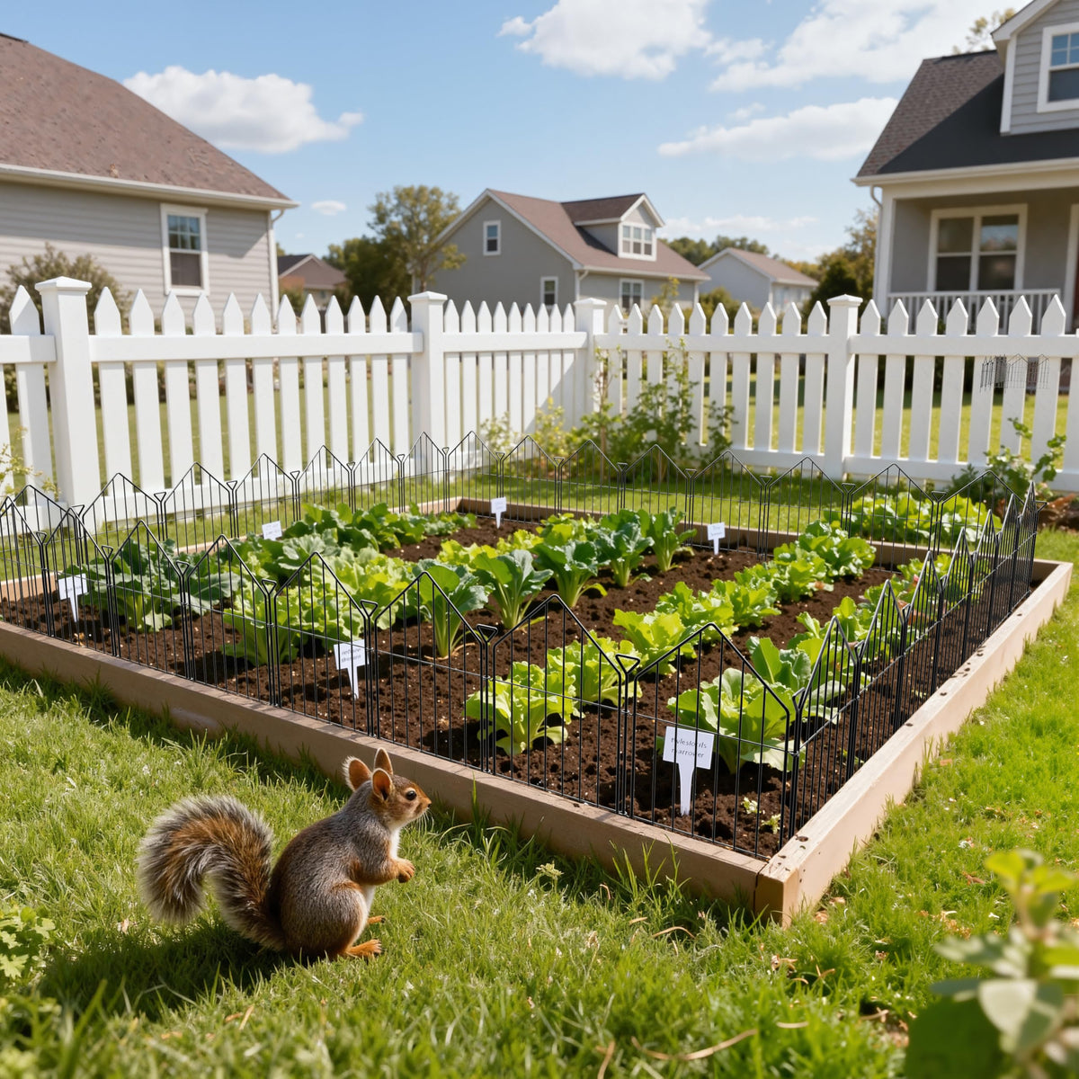 Pvpy Yvrd flower-bed edging fence blends function with garden style.