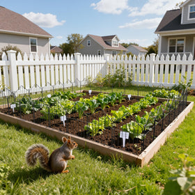 Pvpy Yvrd flower-bed edging fence blends function with garden style.