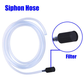 PWACCS 10ft siphon hose closeup highlights length and flexible tubing for easier reach.