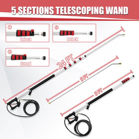 PWACCS 120-degree gutter tool expands cleaning reach around corners.