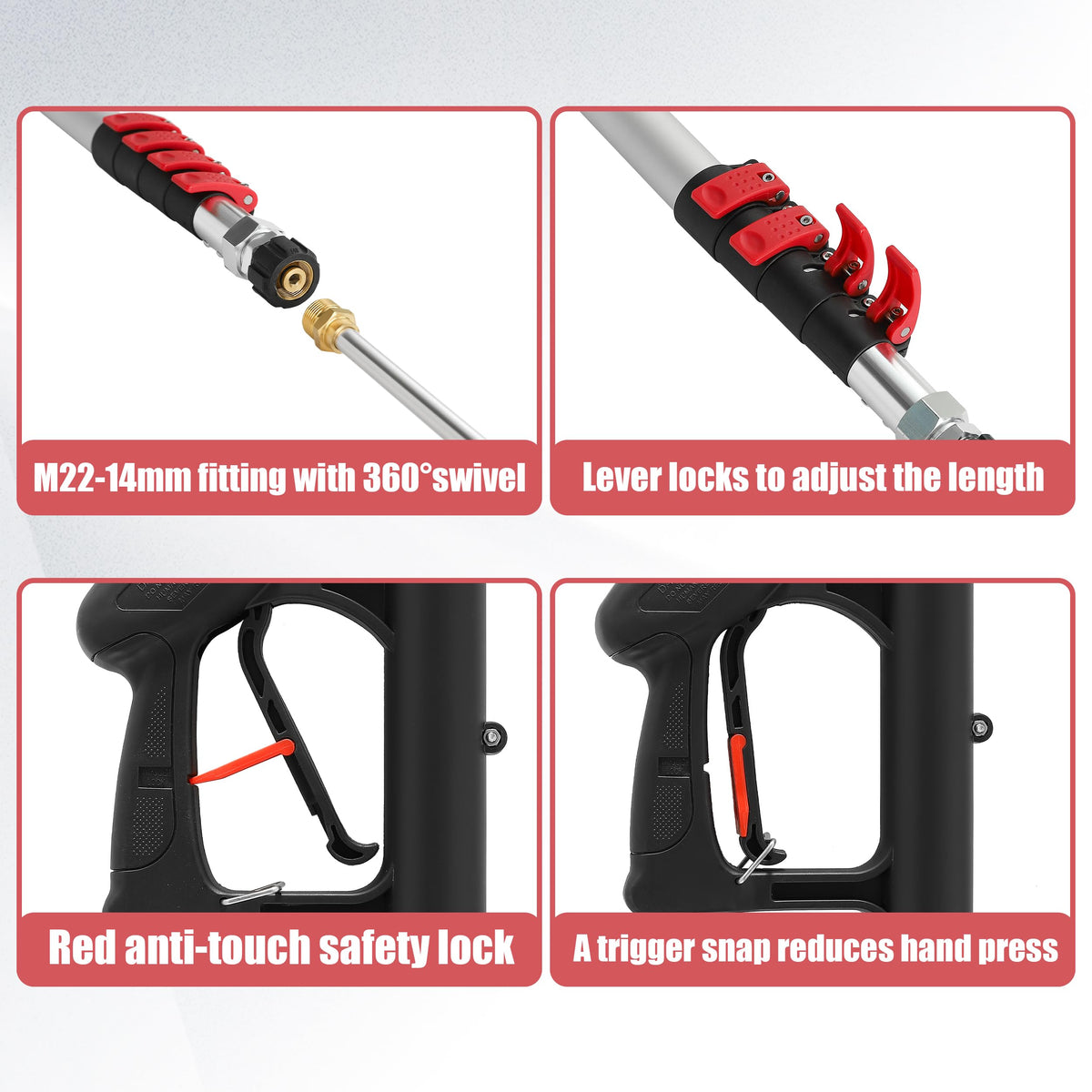 PWACCS 30-degree extension wand ideal for precise spray angles.