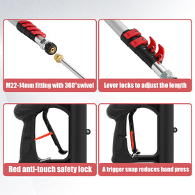 PWACCS 30-degree extension wand ideal for precise spray angles.