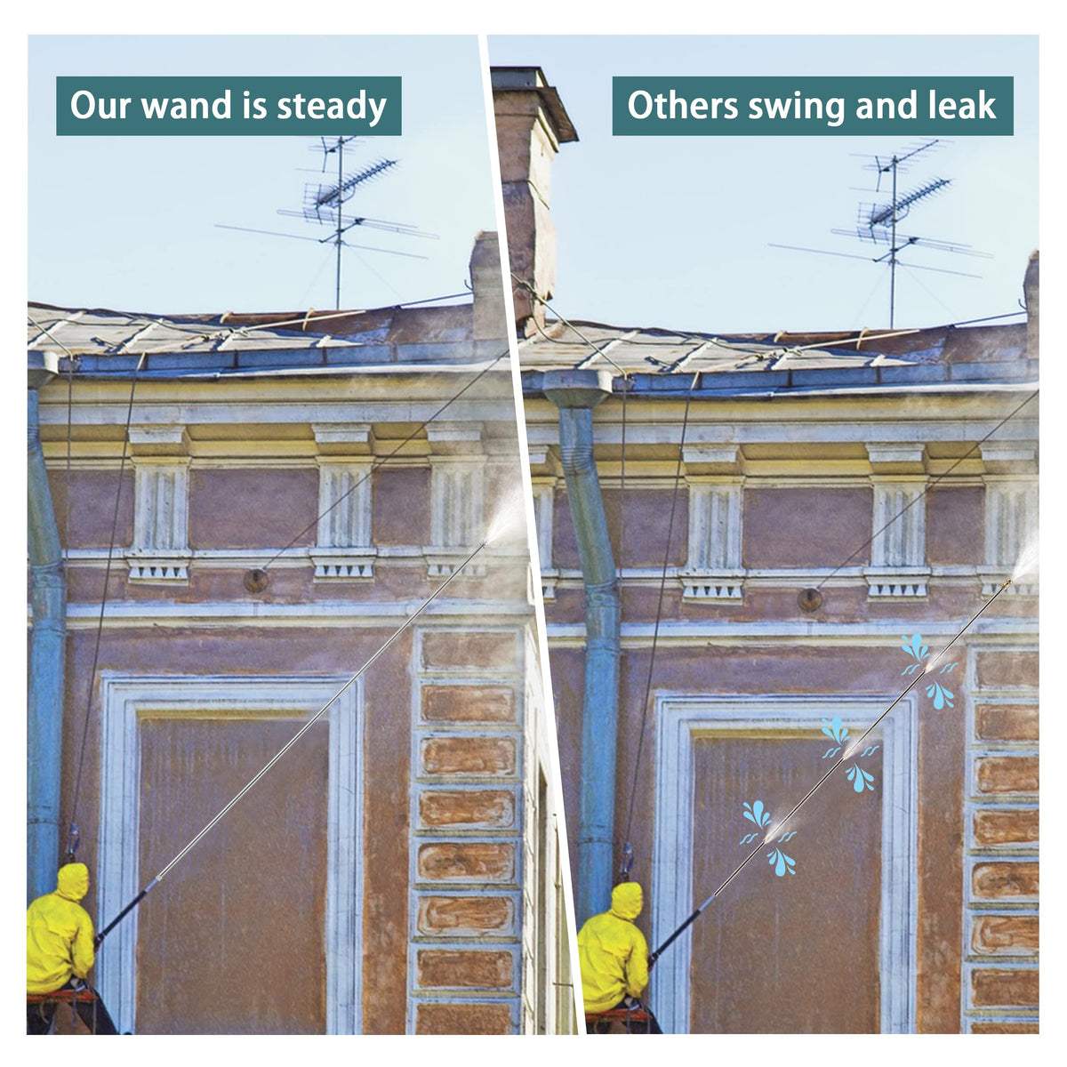 PWACCS 60-inch wand reaches gutters and second-story areas with less effort