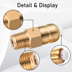 PWACCS brass construction resists corrosion and wear