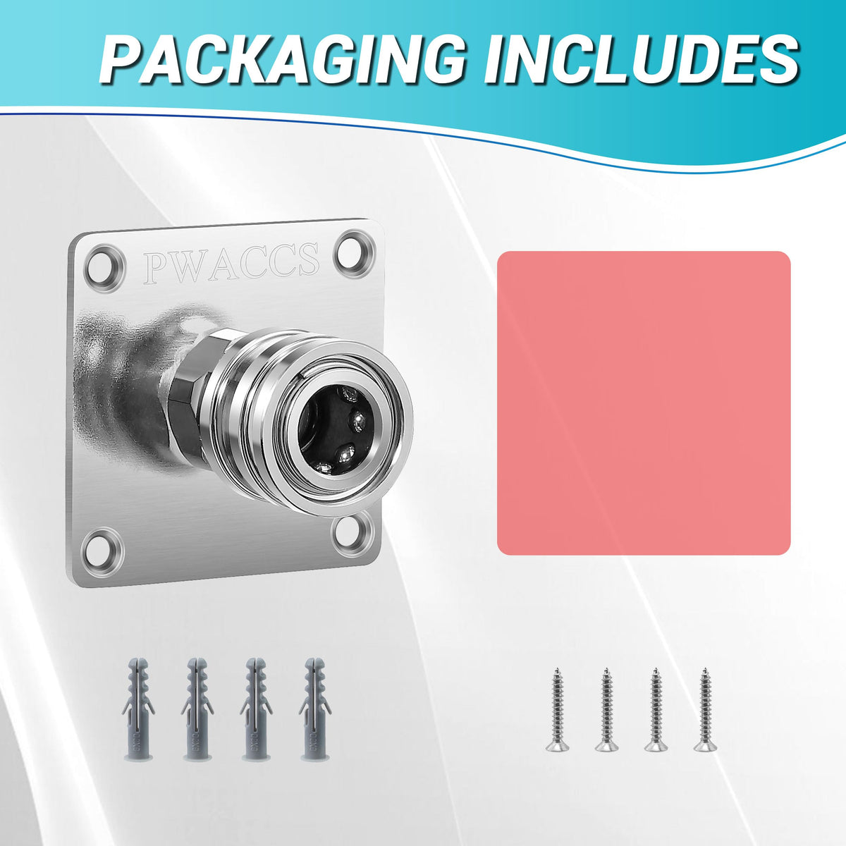 PWACCS easy installation wall mount with included hardware