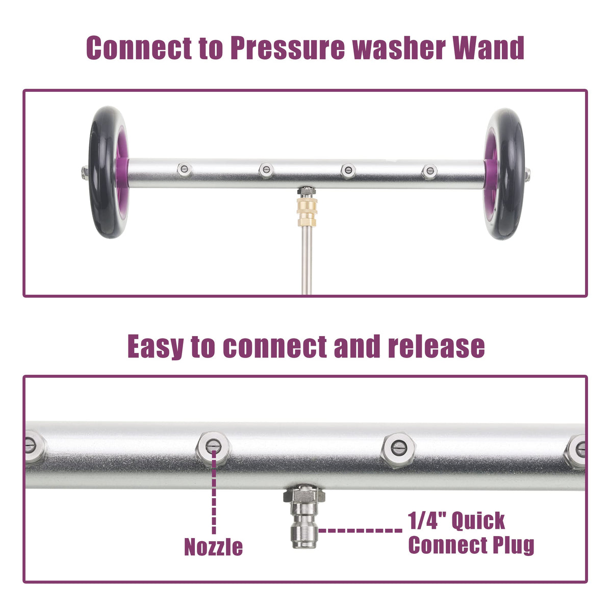 PWACCS 15-9 inch straight extension wand for reach and easy attachment.