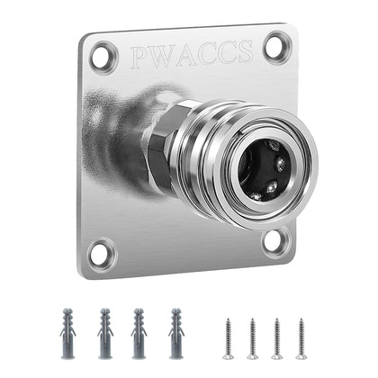 PWACCS foam cannon holder wall mount shown in a tidy garage
