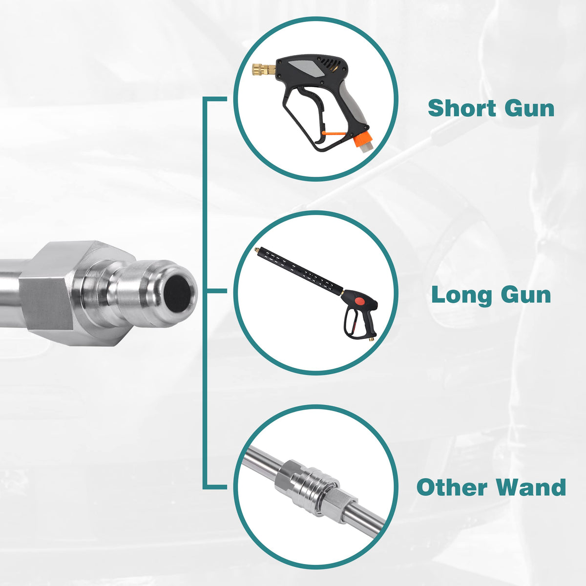 PWACCS heavy-duty lance construction for outdoor cleaning tasks